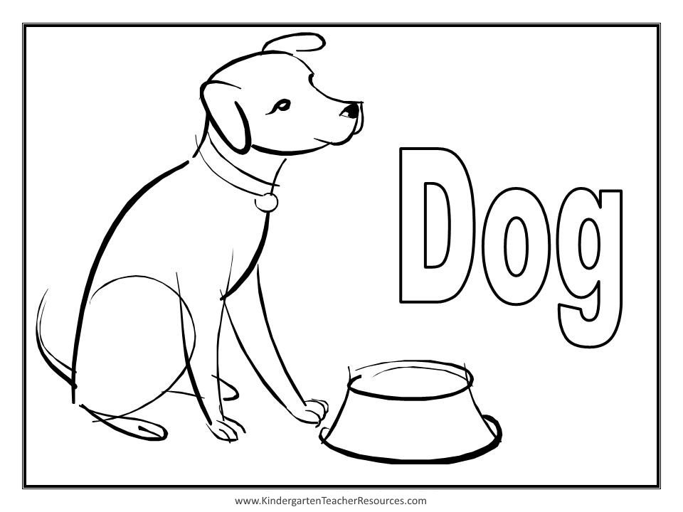 a pic of a dog coloring pages - photo #40