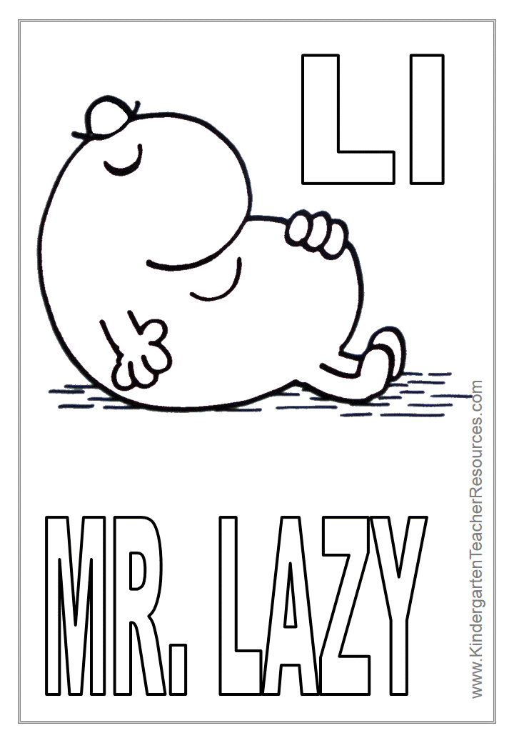 Mr Men Coloring Pages