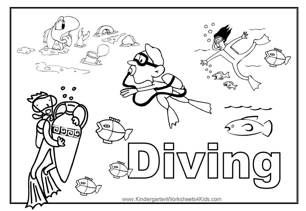 ocean diving coloring pages - photo #36