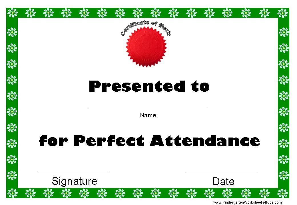 Perfect Attendance Award Policy