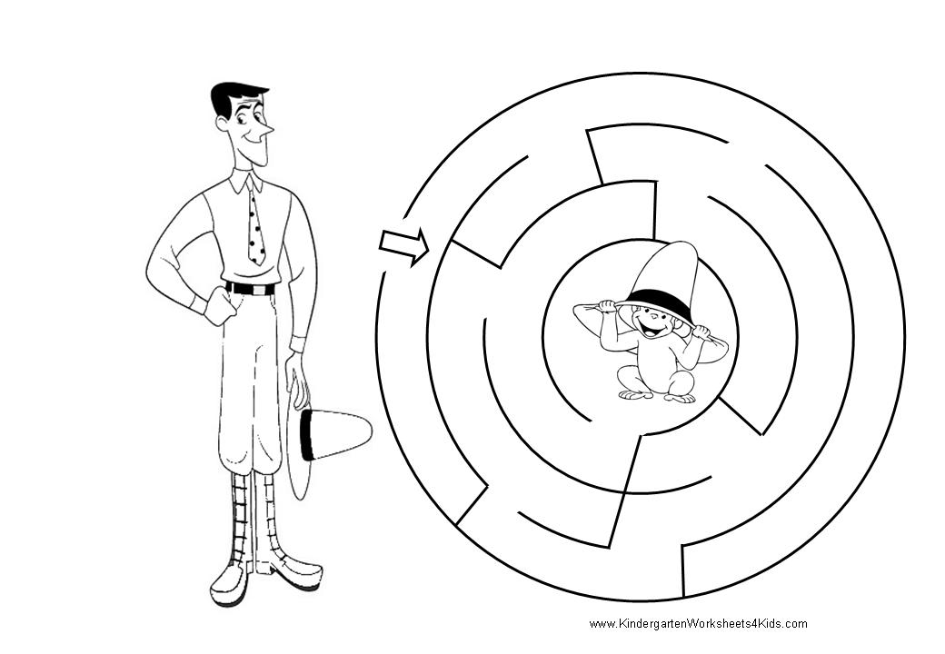 the man with the yellow hat coloring pages