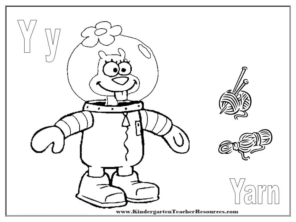 SpongeBob Alphabet Coloring Pages