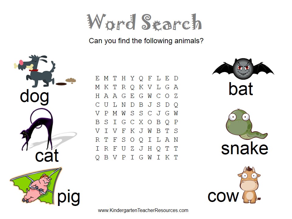 Animal Word Searches