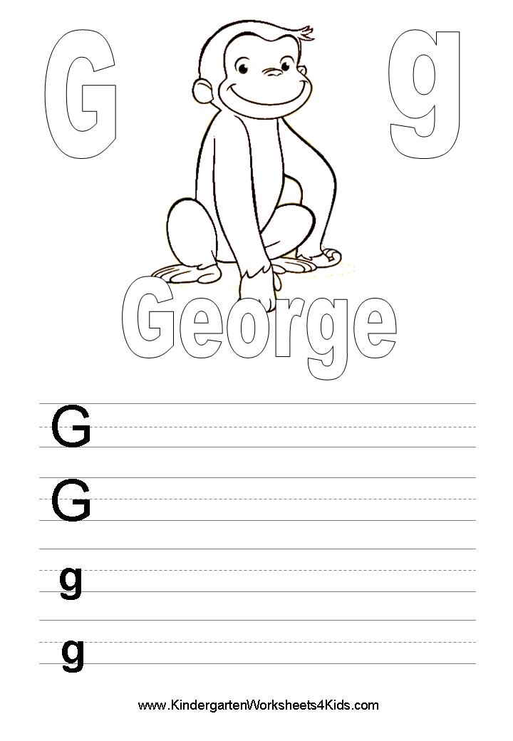 Kindergarten Worksheets With Curious George