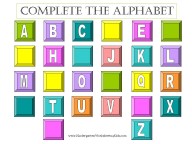 complete the alphabet worksheet