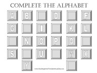 complete the alphabet