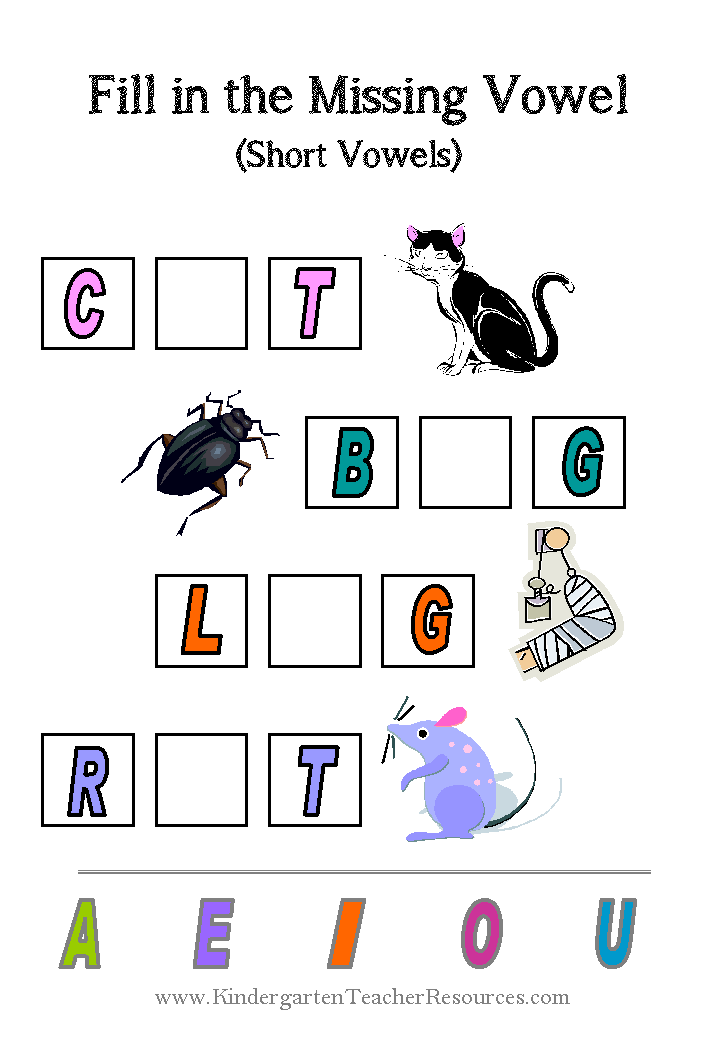 Complete the words with missing vowels. Short Vowels Worksheets. Short Vowels Worksheets for Kindergarten. Long Vowels Worksheets.