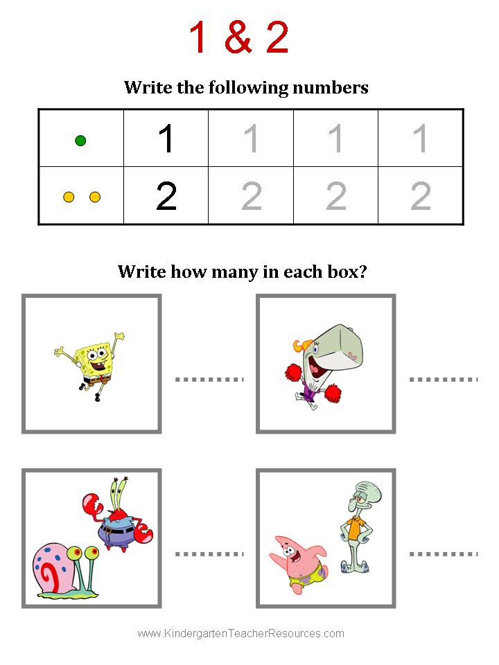 Spongebob Math Worksheets