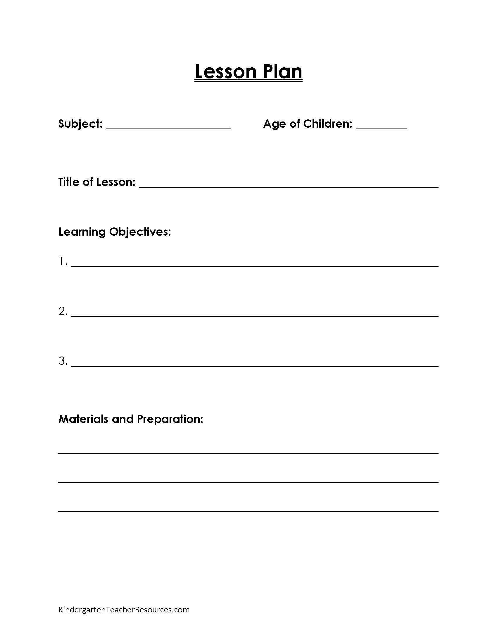 Kindergarten Templates